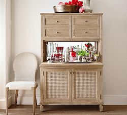 Sausalito Cane Bar Cabinet (41")