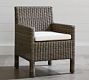 Torrey Wicker Square Arm Outdoor Dining Chair