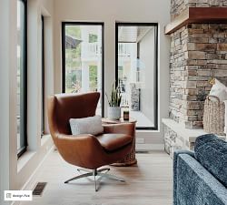 Wells Leather Swivel Chair