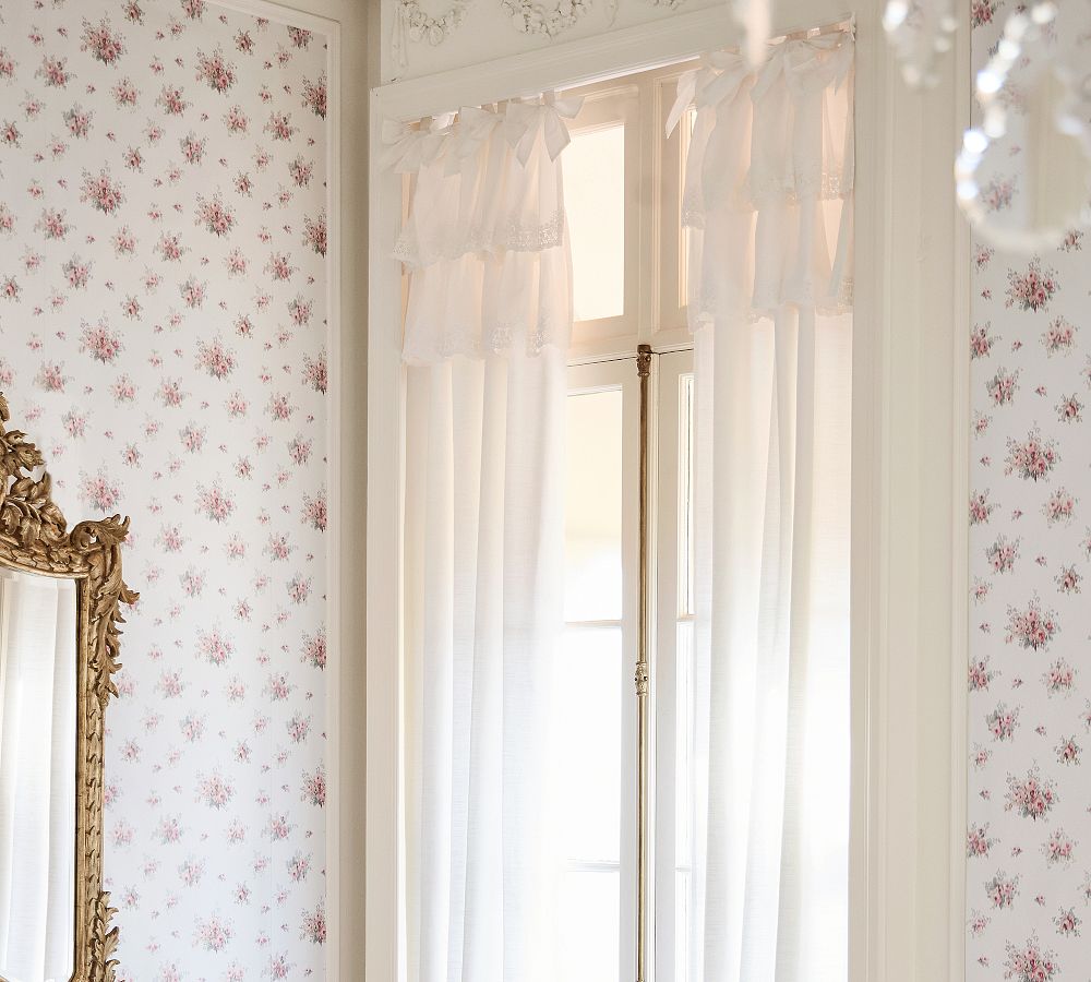 LoveShackFancy Ruffle Crochet Curtain by Pottery Barn