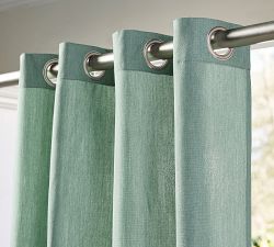Outdoor Performance Heathered Canvas Curtain