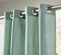 Outdoor Performance Heathered Canvas Curtain