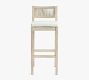 Indio Coastal Mahogany &amp; Rope Outdoor Barstool