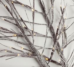 Lit Frosted Twig Bundle - Set of 3