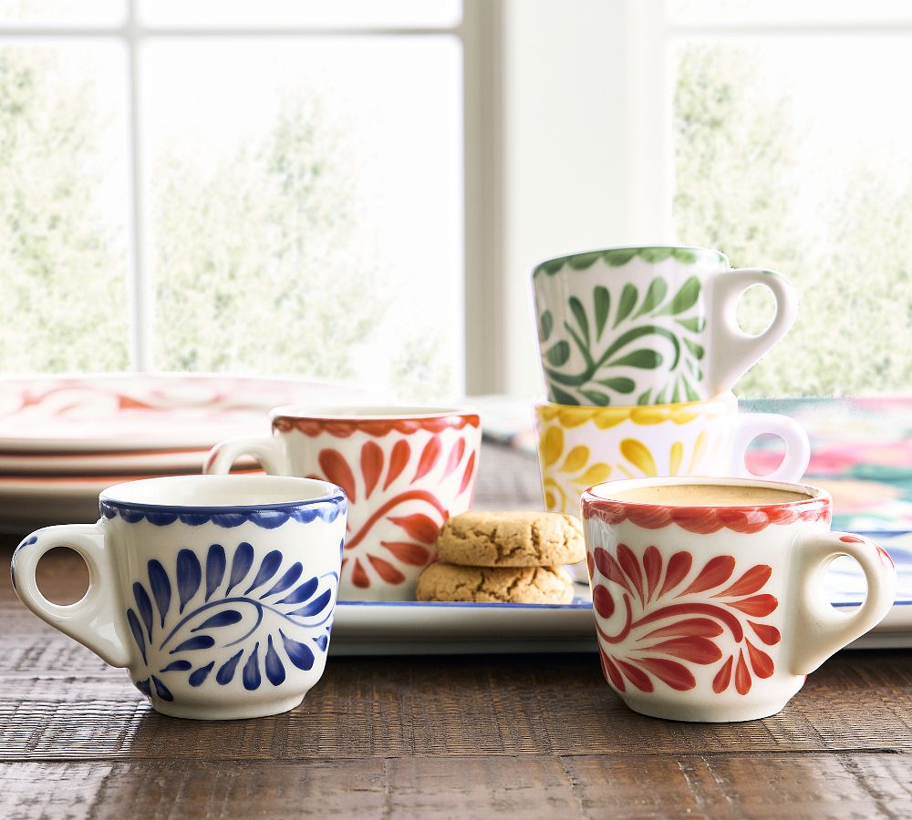 Puebla Porcelain Espresso Cups - Set of 4