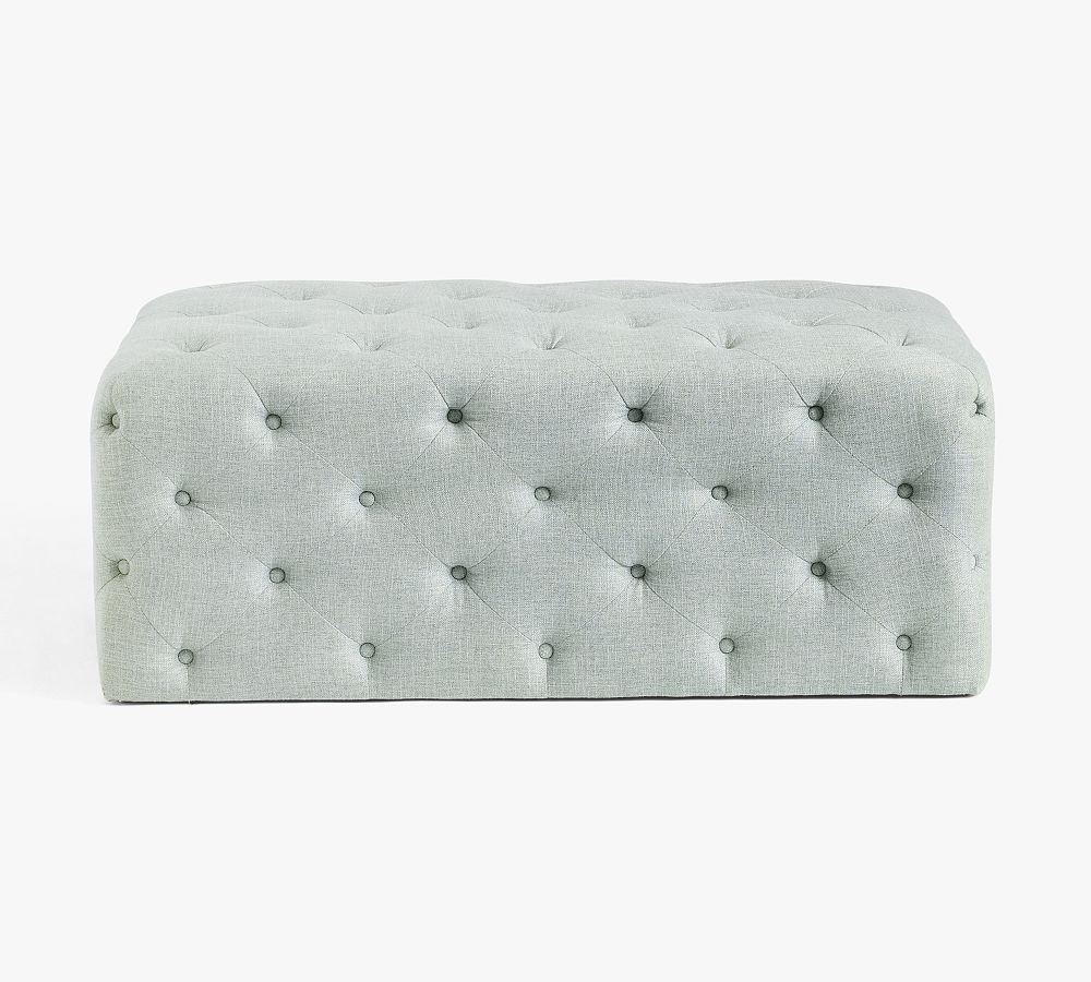 Tufted Rectangular Upholstered Ottoman by Pottery Barn