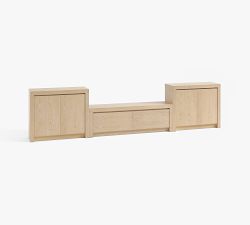 Newport Entryway Storage Bench &amp; Cabinet Set (127")