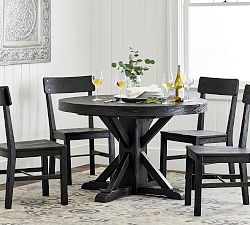 Benchwright Round Pedestal Extendable Dining Table (48"-72")