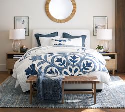 Fenton Woven Leather Bench (54.5")