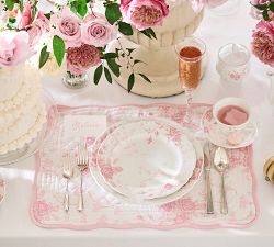 LoveShackFancy Rose Porcelain Salad Plates - Set of 4