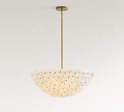 Nicolette Glass Floral Round Chandelier (26")