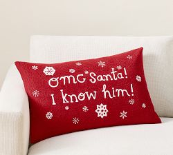 OMG Santa! I Know Him! Elf™ Pillow Cover