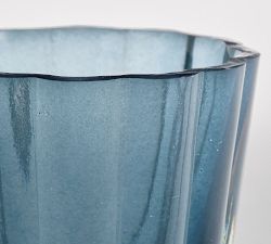 Scalloped Glass Candle Holder