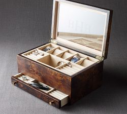 Burlwood Jewelry Armoire