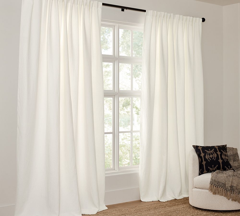 Denaire Textured Curtain by Pottery Barn
