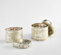 Etched Mercury Lidded Candle