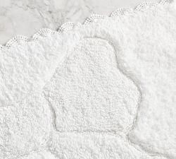 LoveShackFancy Crochet Edge Bow Bath Mat