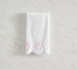LoveShackFancy Embroidered Bow Hand Towel