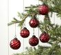 Mercury Glass Adorned Ornaments - Set of 6