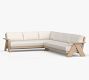 Modern Farmhouse 2-Piece Sofa Outdoor Sectional Set (134")