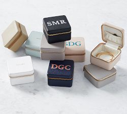 Quinn Leather Jewelry Travel Case  - Shadow Printed