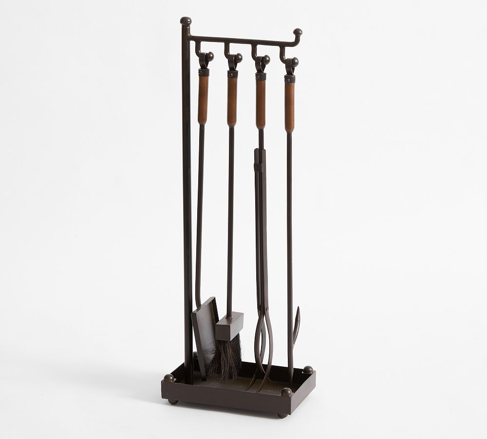 Industrial 5-Piece Fireplace Tool Set