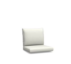 Kostas Outdoor Dining Armchair Cushion Cover; High Performance Canvas, White