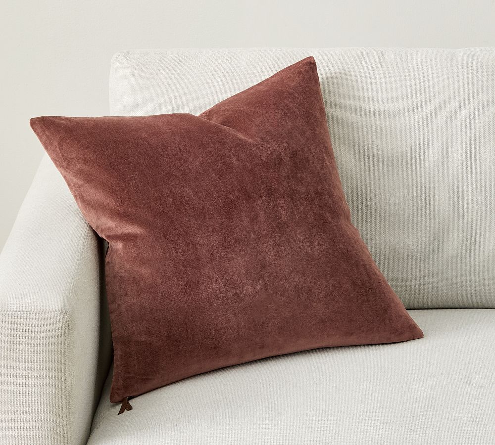 Everywhere Velvet Pillow Cover - Bordeaux, 20"