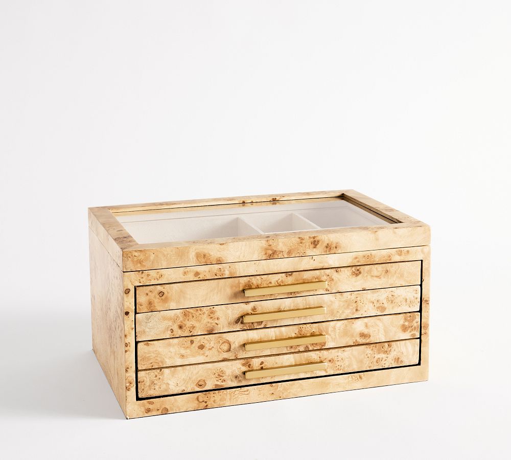 Stella Jewelry Box - Large - Light Burlwood