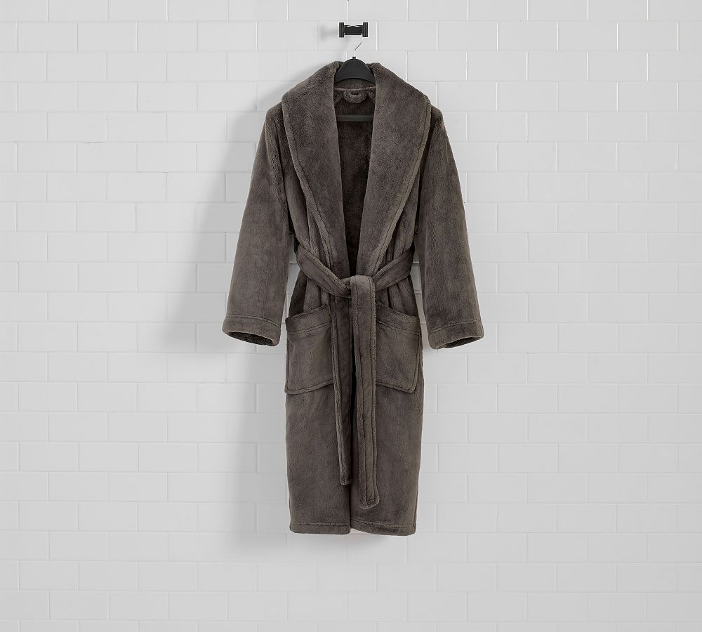 Pottery Barn Cloud Nine Robe - Charcoal, Large