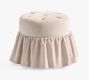 LoveShackFancy Upholstered Tufted Ruffle Stool