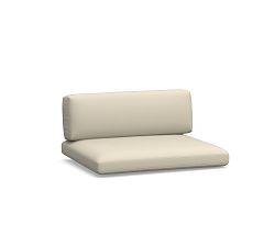 Kostas Outdoor Sectional Armless Chair Cushion Cover; High Performance Canvas, Natural