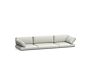 Kostas Outdoor 3Pc Cushion Cover (1Armless/2 Crnr/LA/RA); High Performance Textured Slub, White