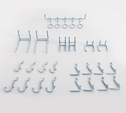 2-Piece Pegboard Set with 23-Piece Hook Assortment