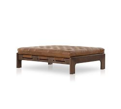 Callum Leather Ottoman