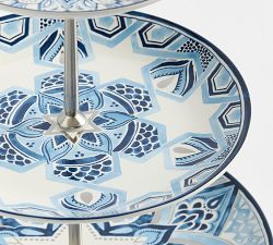 Hanukkah Medallion Stoneware Tiered Stand