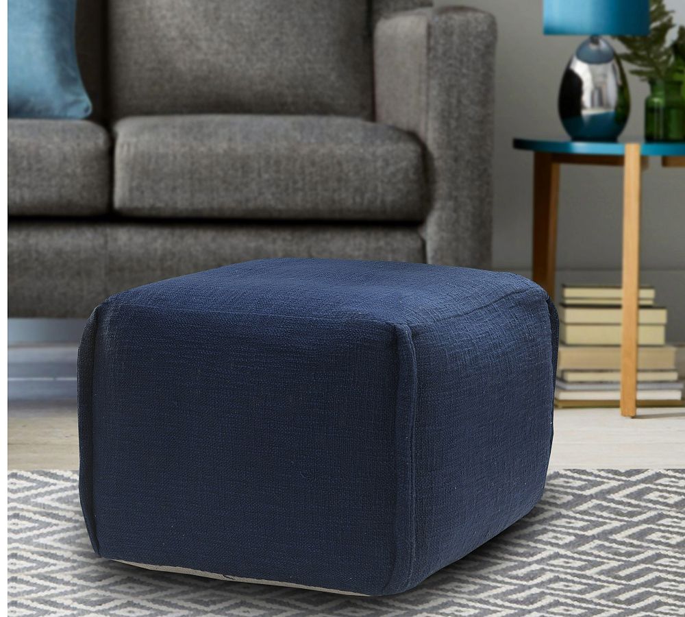 Lev Cotton Pouf by Pottery Barn