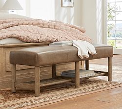 Clyde Leather Bench