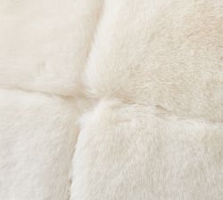 Pieced Faux Fur Pillow Cover