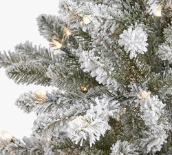 Pre-Lit Flocked West Virginia Spruce Faux Christmas Tree