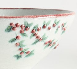 Ceramic Winter Berry Decorative Bowl