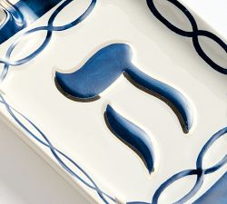 Hanukkah Figural Stoneware Appetizer Plates - Set of 4