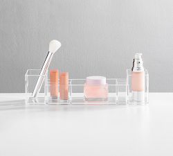 Clear Plastic Cosmetic Drawer Organizer With Handles - Set of 2