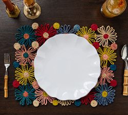 Fleur Rectangle Handwoven Placemat, Set of 4