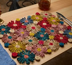 Fleur Rectangle Handwoven Placemat, Set of 4