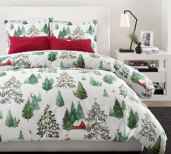 Christmas in the Country Percale Duvet Cover