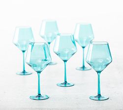 Open Box: Tritan Copoly Pure Outdoor Red Wine Glass, 22oz, Set of 6 - Aqua Sky