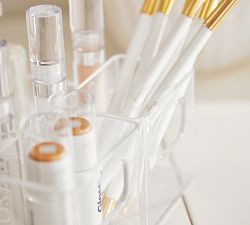 Clear Plastic Cosmetic Drawer Organizer With Handles - Set of 2