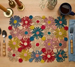 Fleur Rectangle Handwoven Placemat, Set of 4