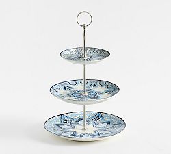 Hanukkah Medallion Stoneware Tiered Stand
